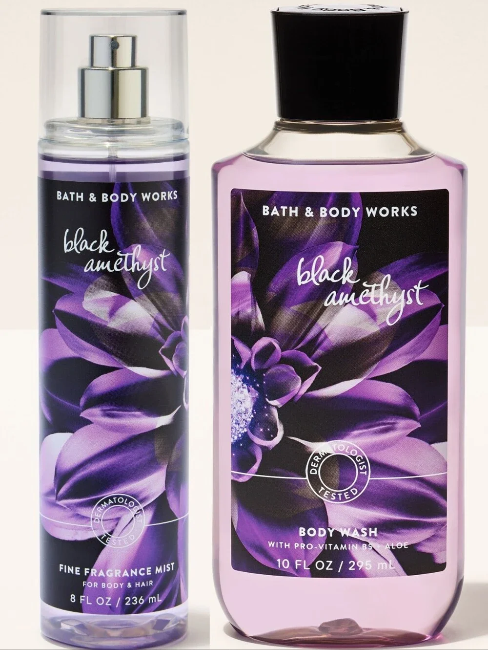 Bath & Body Works Black Amethyst Body Wash & Fine Fragrance Mist Set New RARE